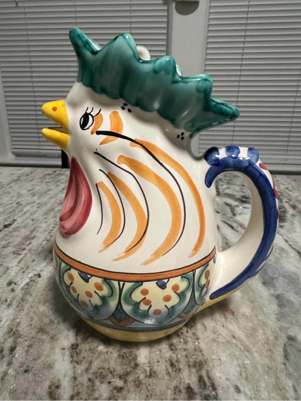 Vietri Store Italy Hand-Painted 8.5” Rooster Pitcher